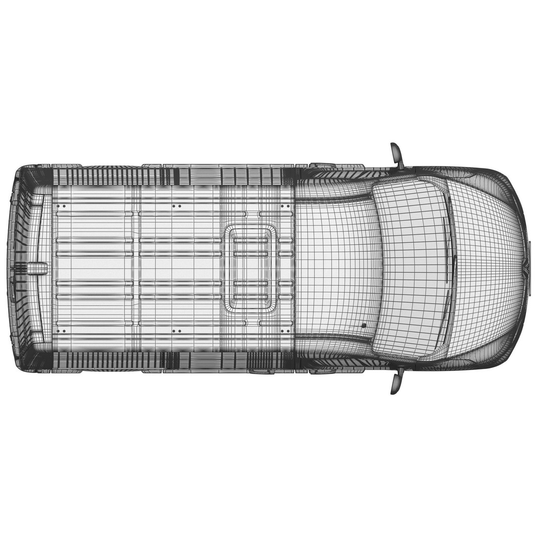 Renault Master 2020 Panel Van 3D Model – Medium Roof, FBX, Game-Ready - View 22