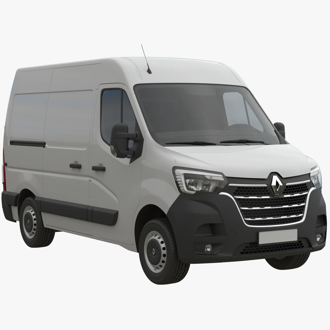 Renault Master 2020 Panel Van 3D Model – Medium Roof, FBX, Game-Ready - View 3