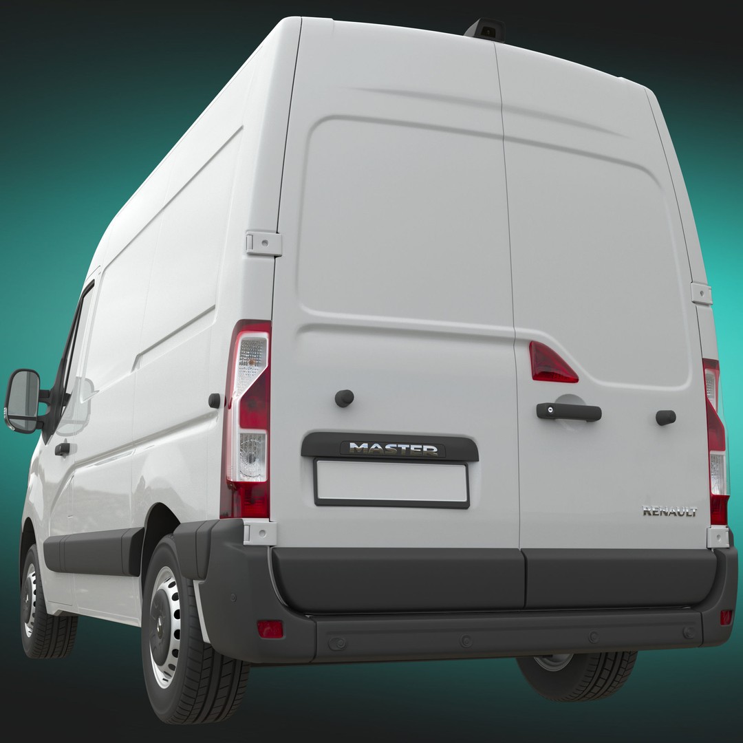 Renault Master 2020 Panel Van 3D Model – Medium Roof, FBX, Game-Ready - View 5