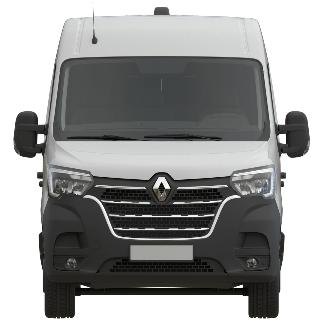 Renault Master 2020 Panel Van 3D Model – Medium Roof, FBX, Game-Ready - View 9