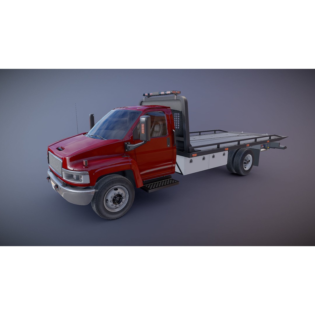 Towtruck 3D Model – Low Poly Game Ready Asset, PBR Textures - View 10