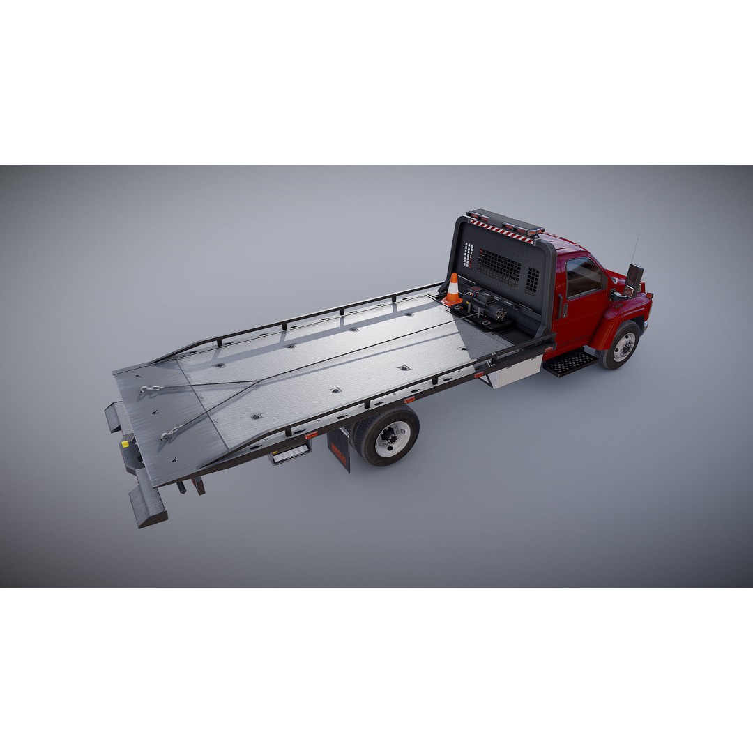 Towtruck 3D Model – Low Poly Game Ready Asset, PBR Textures - View 11