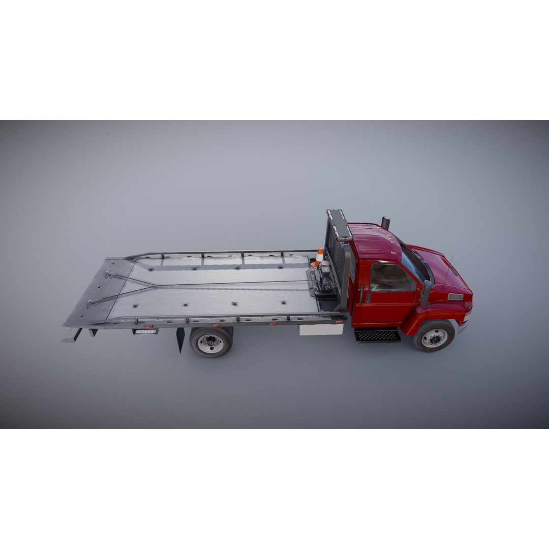 Towtruck 3D Model – Low Poly Game Ready Asset, PBR Textures - View 13