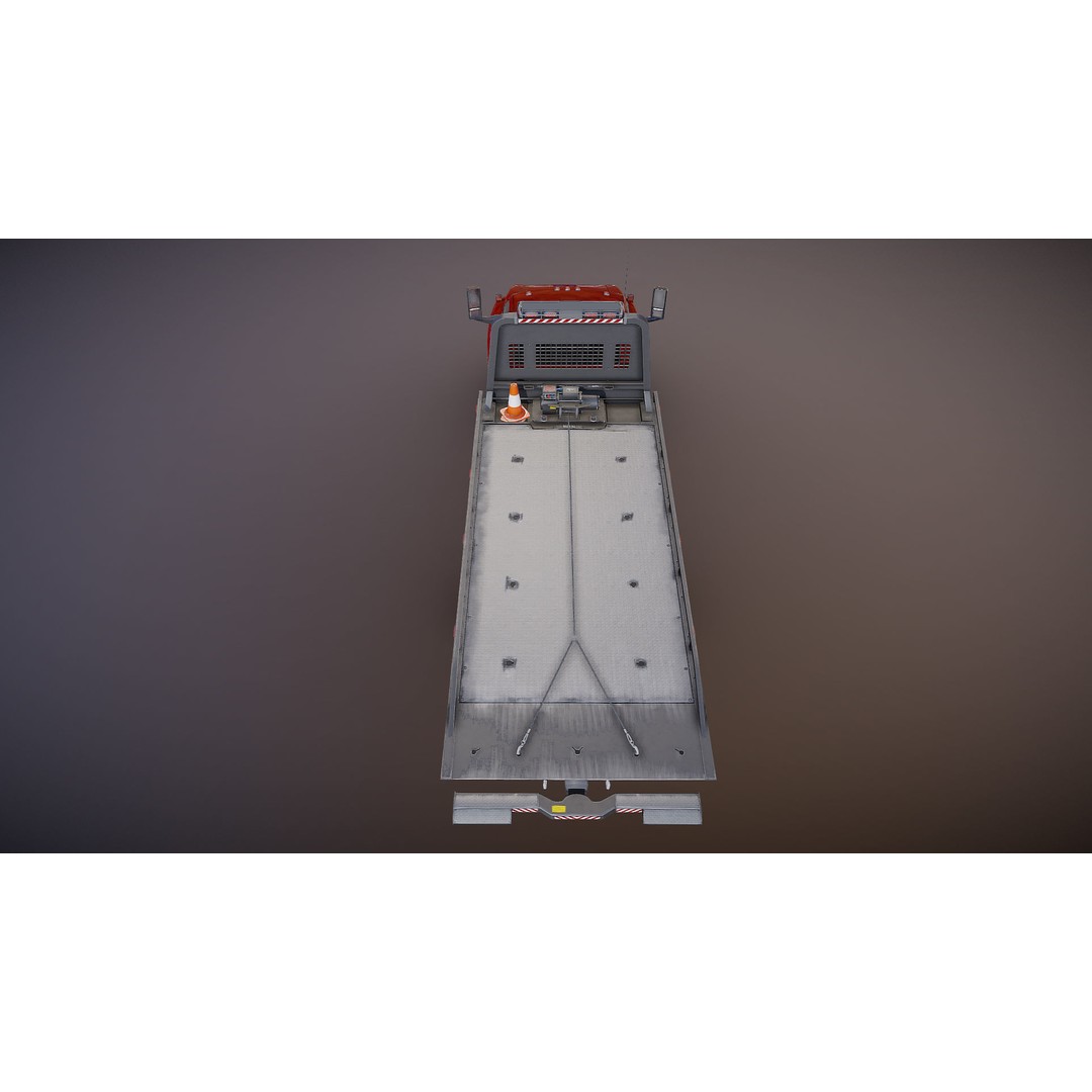 Towtruck 3D Model – Low Poly Game Ready Asset, PBR Textures - View 16