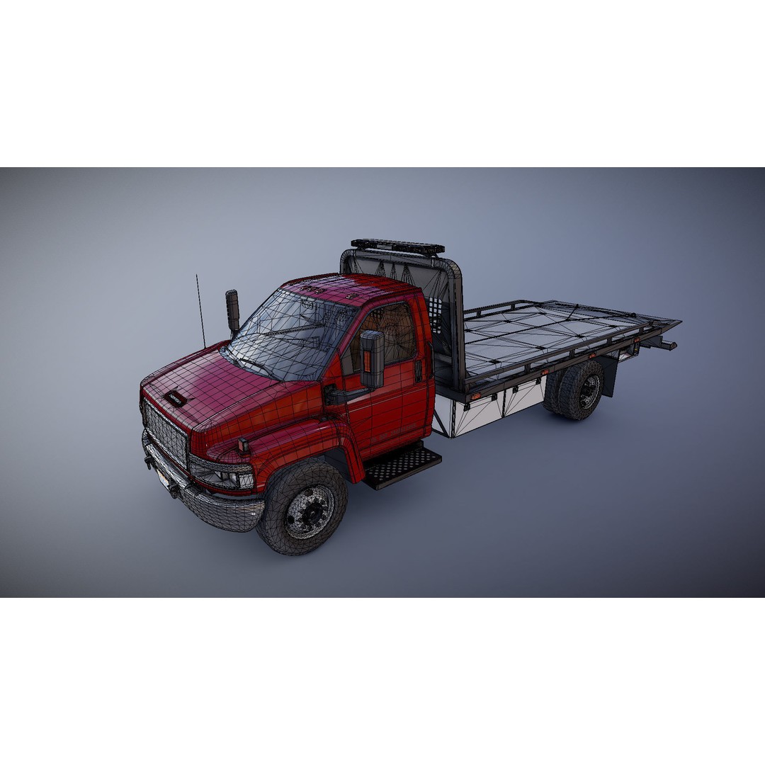 Towtruck 3D Model – Low Poly Game Ready Asset, PBR Textures - View 19