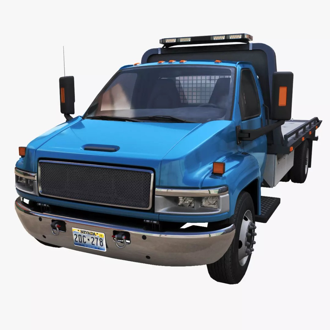 Towtruck 3D Model – Low Poly Game Ready Asset, PBR Textures - View 2