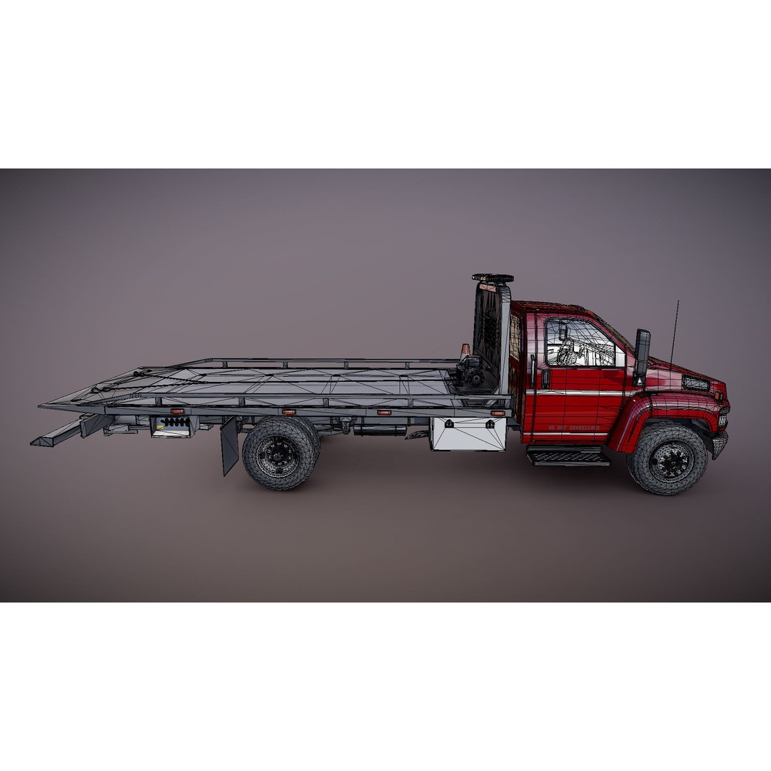 Towtruck 3D Model – Low Poly Game Ready Asset, PBR Textures - View 21