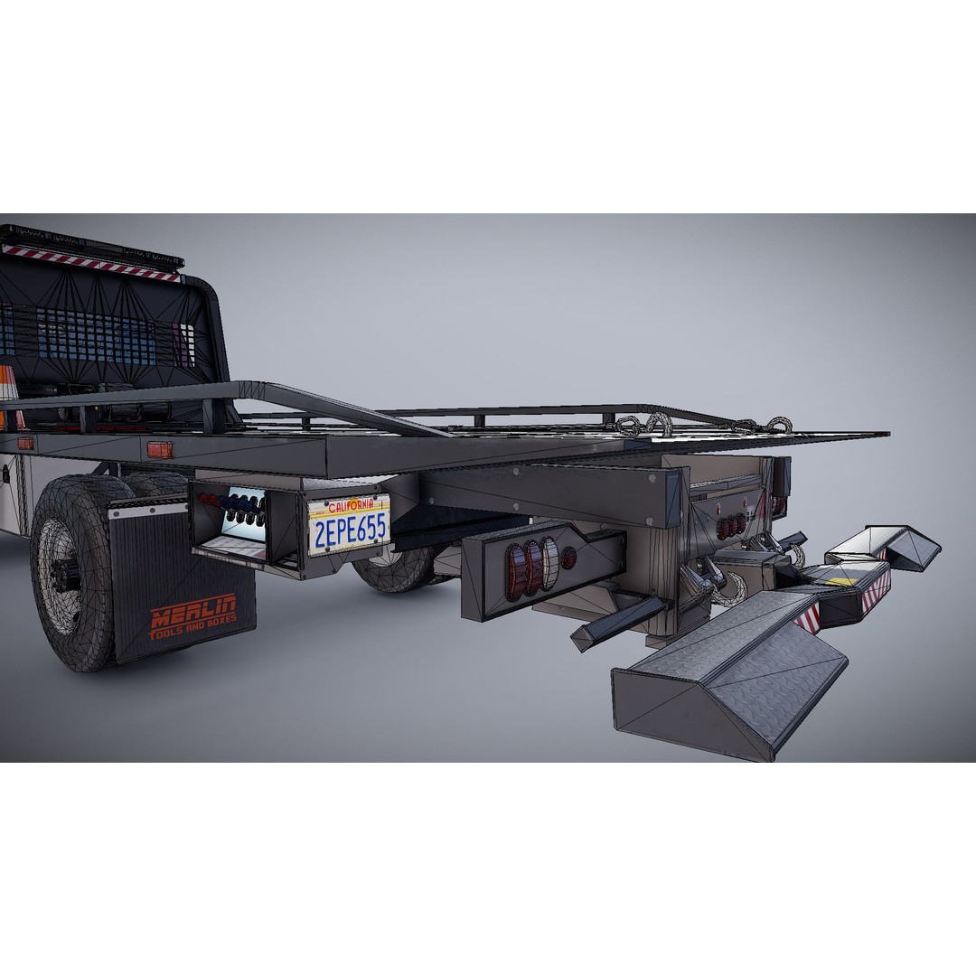 Towtruck 3D Model – Low Poly Game Ready Asset, PBR Textures - View 26