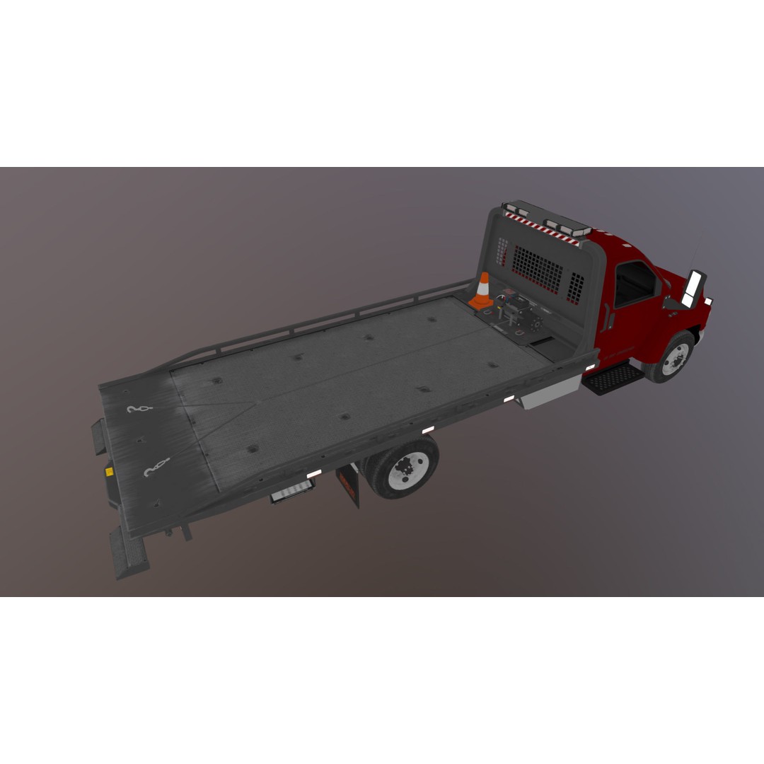 Towtruck 3D Model – Low Poly Game Ready Asset, PBR Textures - View 27