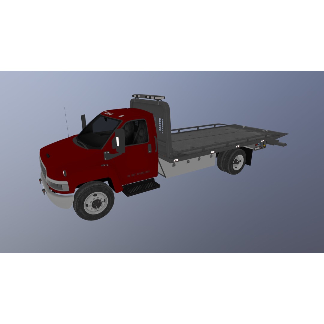 Towtruck 3D Model – Low Poly Game Ready Asset, PBR Textures - View 28