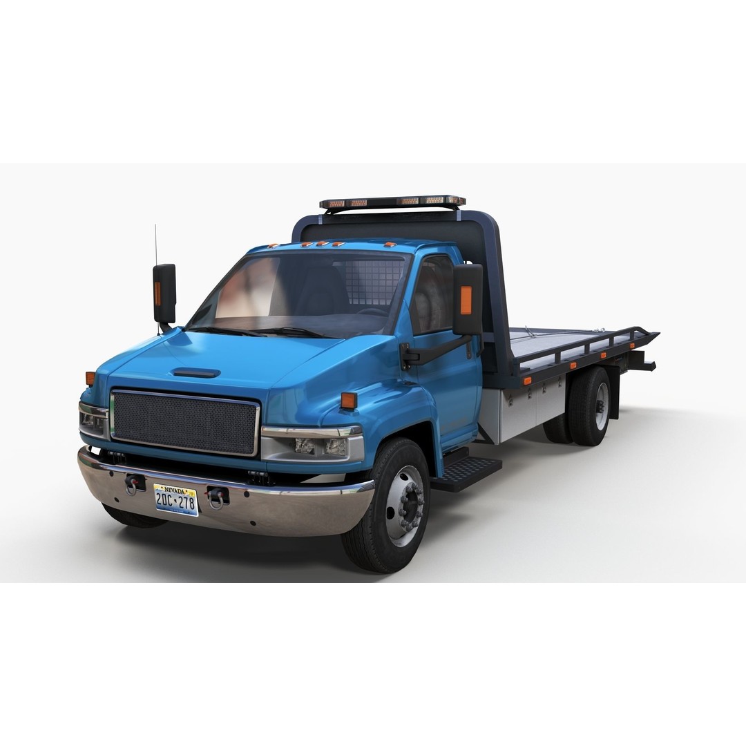 Towtruck 3D Model – Low Poly Game Ready Asset, PBR Textures - View 3