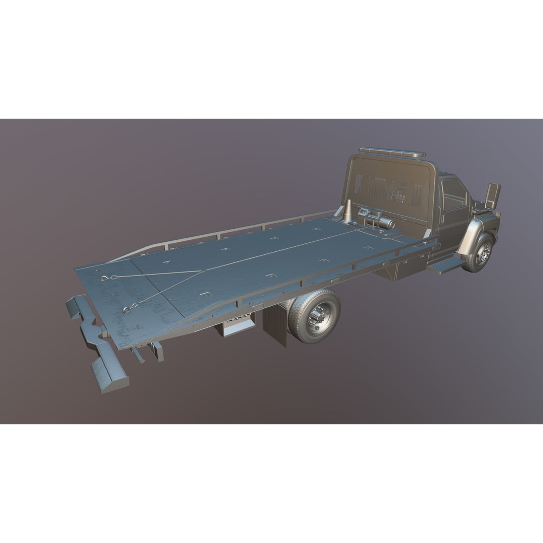 Towtruck 3D Model – Low Poly Game Ready Asset, PBR Textures - View 31