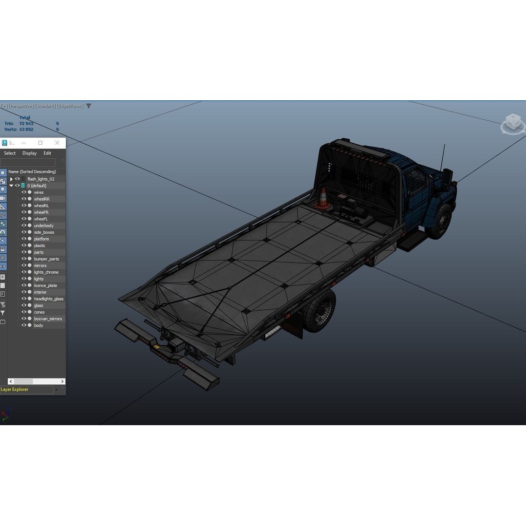 Towtruck 3D Model – Low Poly Game Ready Asset, PBR Textures - View 33