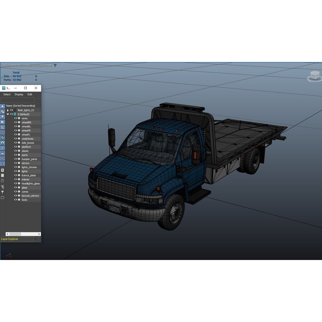 Towtruck 3D Model – Low Poly Game Ready Asset, PBR Textures - View 34