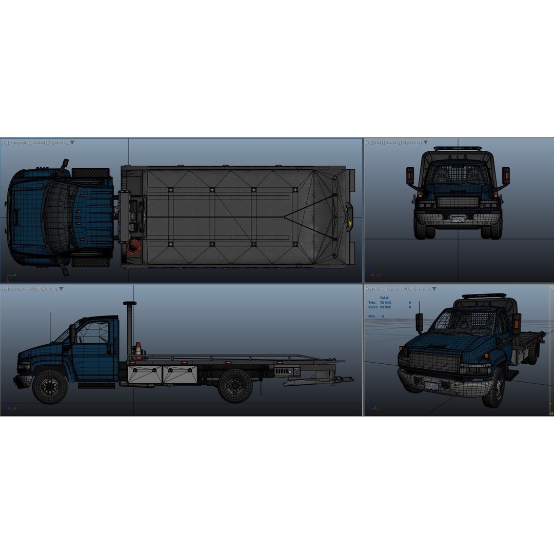 Towtruck 3D Model – Low Poly Game Ready Asset, PBR Textures - View 35