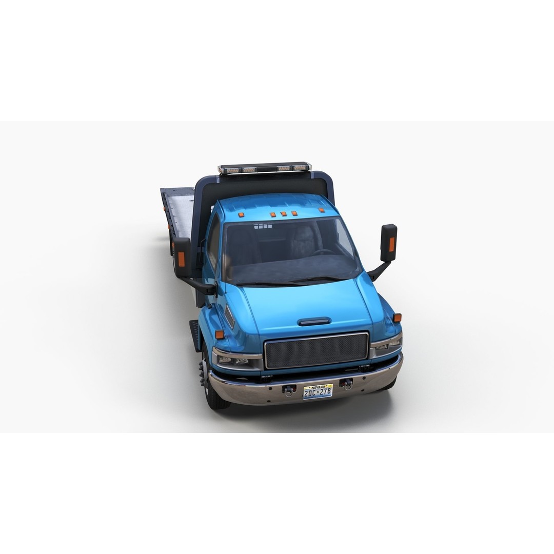 Towtruck 3D Model – Low Poly Game Ready Asset, PBR Textures - View 8