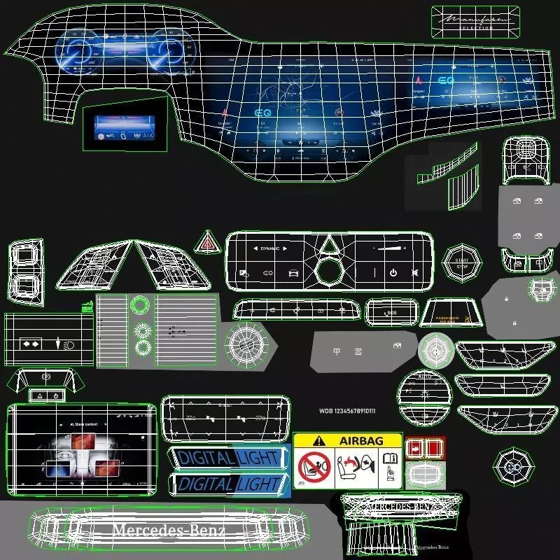 2025 Mercedes-Benz EQS 3D Model – Photorealistic Car Asset, FBX