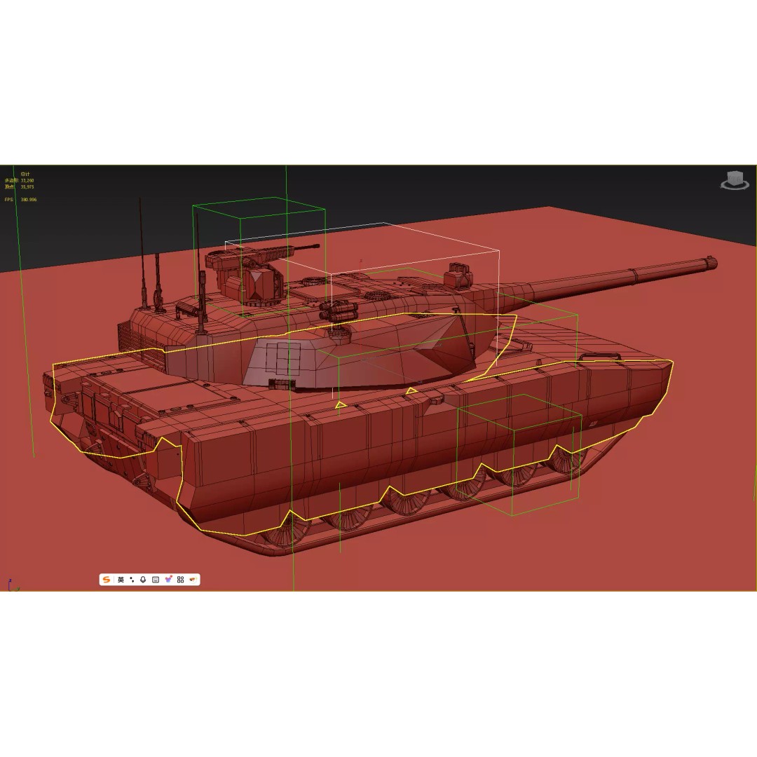 ZTZ100 MBT Type 100 Tank 3D Model – Rigged PBR Military Asset, FBX, OBJ