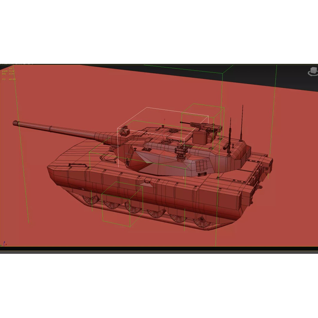 ZTZ100 MBT Type 100 Tank 3D Model – Rigged PBR Military Asset, FBX, OBJ - View 30