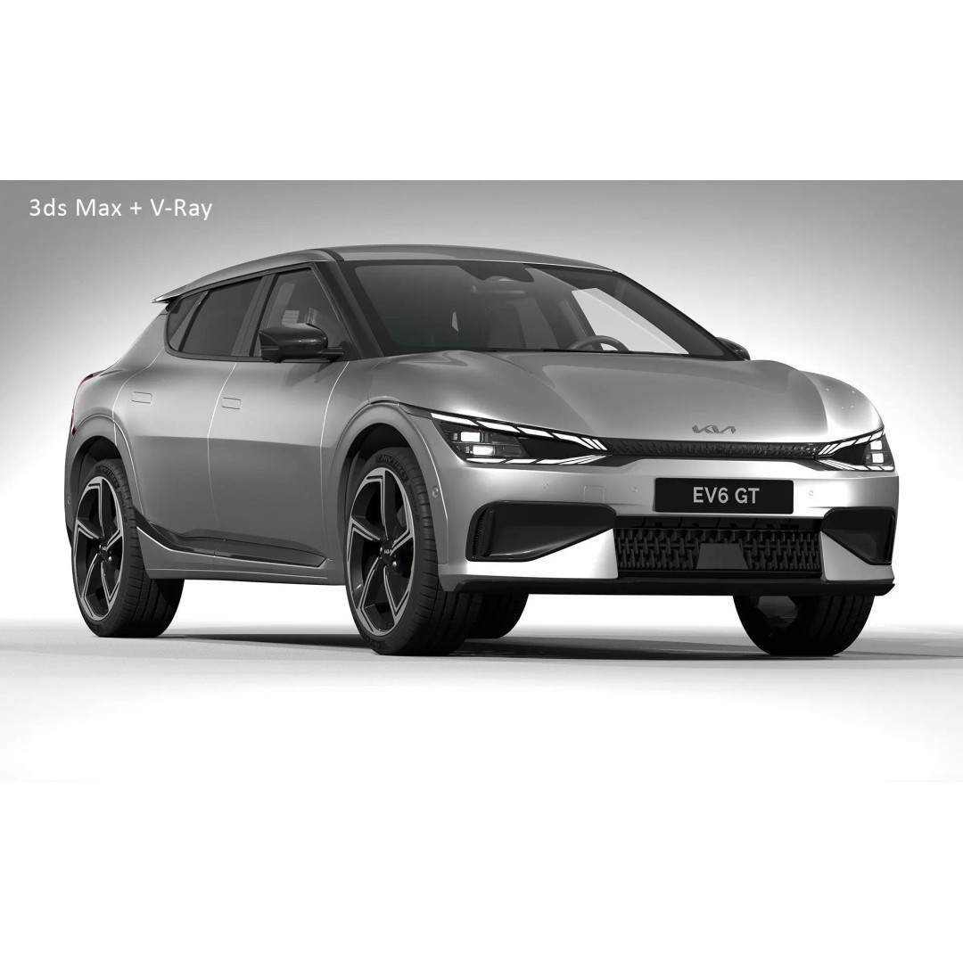 2023 Kia EV6 GT 3D Model – High Poly Game Asset, FBX, OBJ - View 22