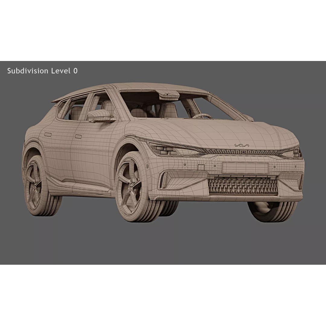 2023 Kia EV6 GT 3D Model – High Poly Game Asset, FBX, OBJ - View 23