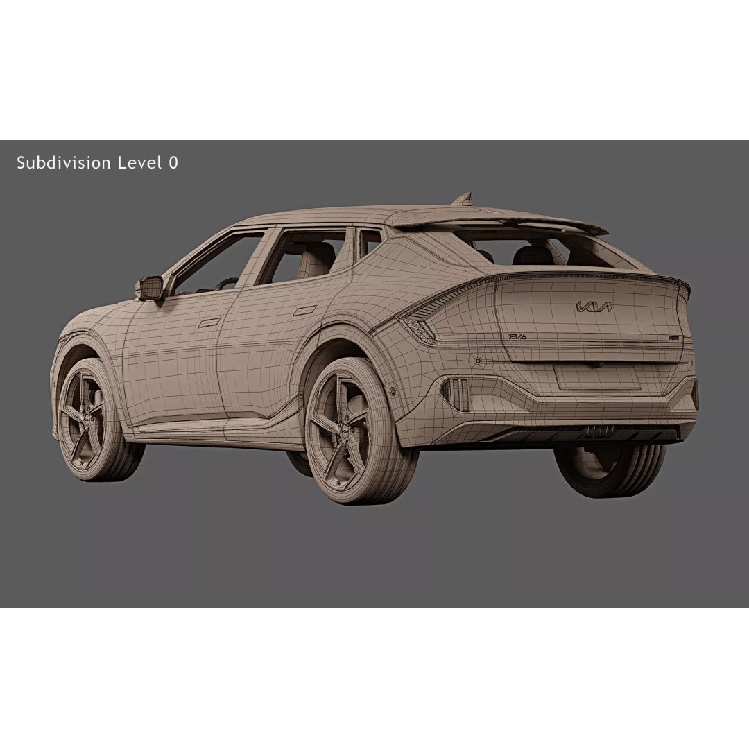 2023 Kia EV6 GT 3D Model – High Poly Game Asset, FBX, OBJ - View 24