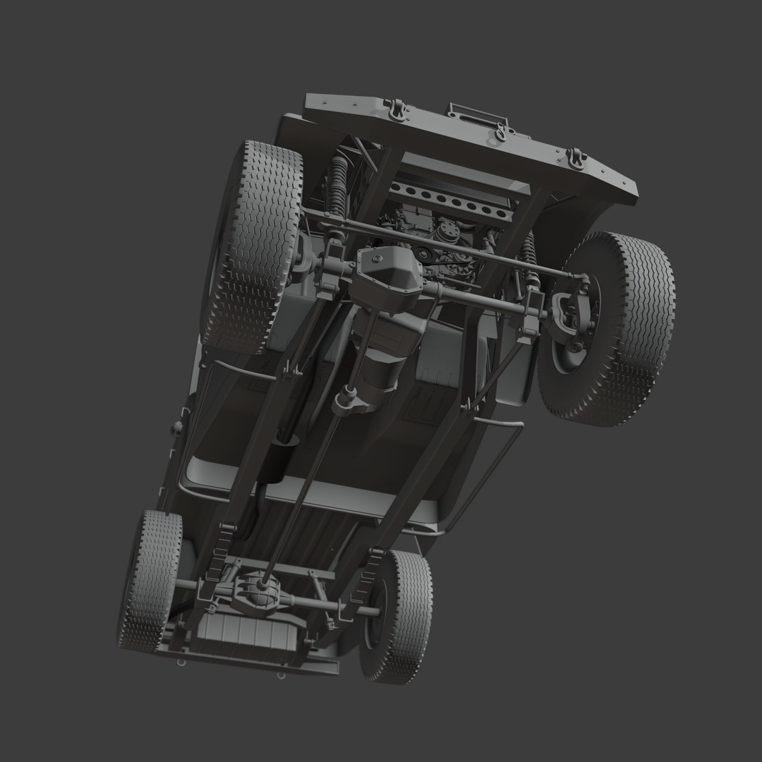 Toyota FJ45 Restomod 3D Model – Vintage Style Truck, Blender - View 19