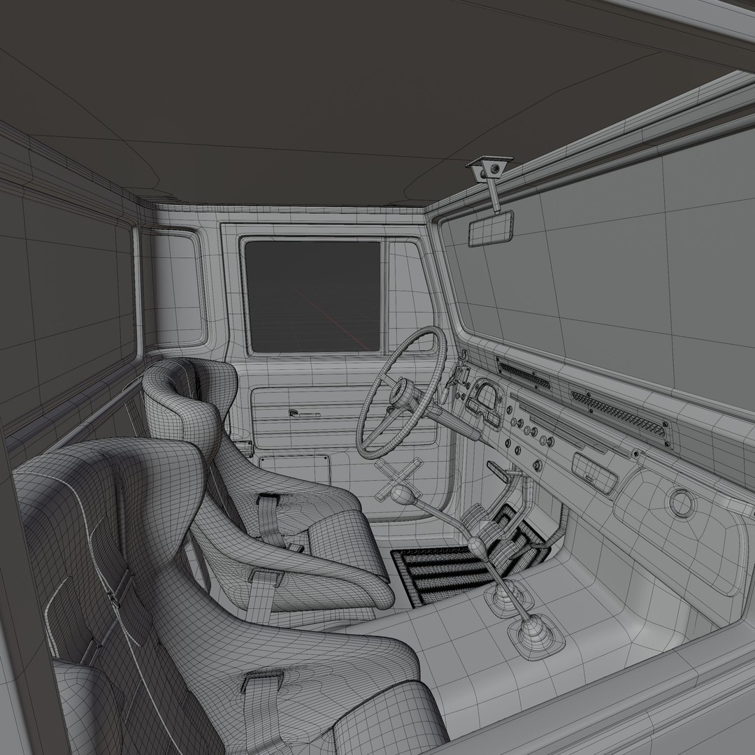 Toyota FJ45 Restomod 3D Model – Vintage Style Truck, Blender - View 28