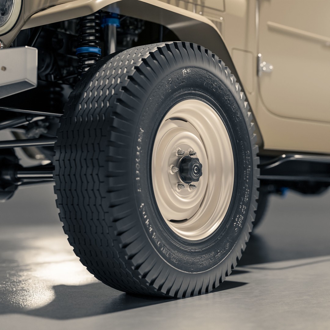 Toyota FJ45 Restomod 3D Model – Vintage Style Truck, Blender - View 9