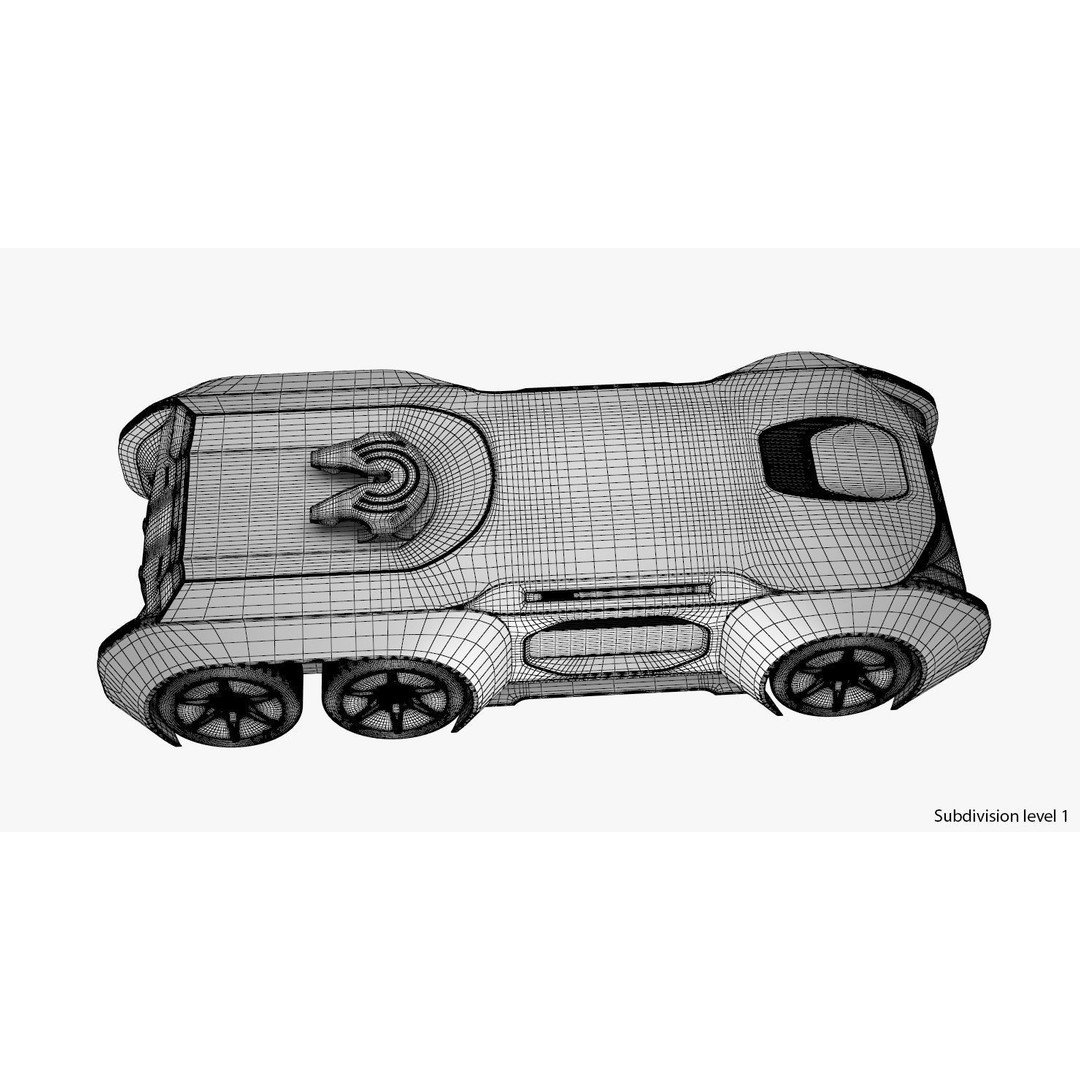 Self-Driving Truck 3D Model – High Poly Concept with PBR Textures