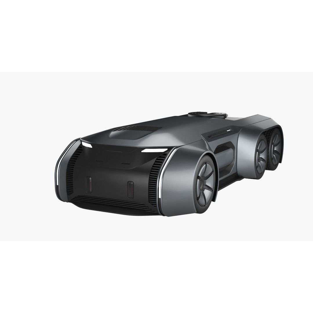 Self-Driving Truck 3D Model – High Poly Concept with PBR Textures - View 11