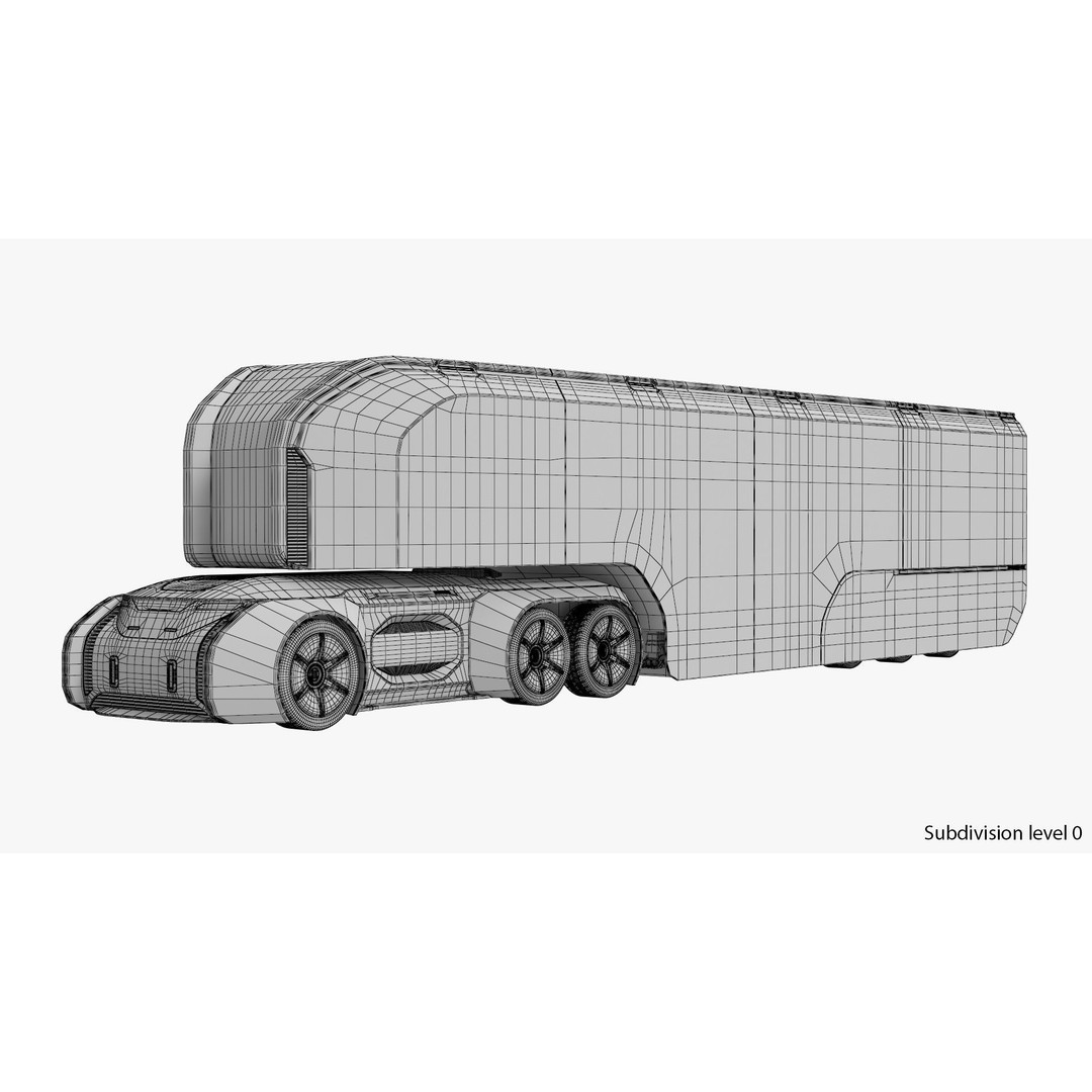 Self-Driving Truck 3D Model – High Poly Concept with PBR Textures - View 19
