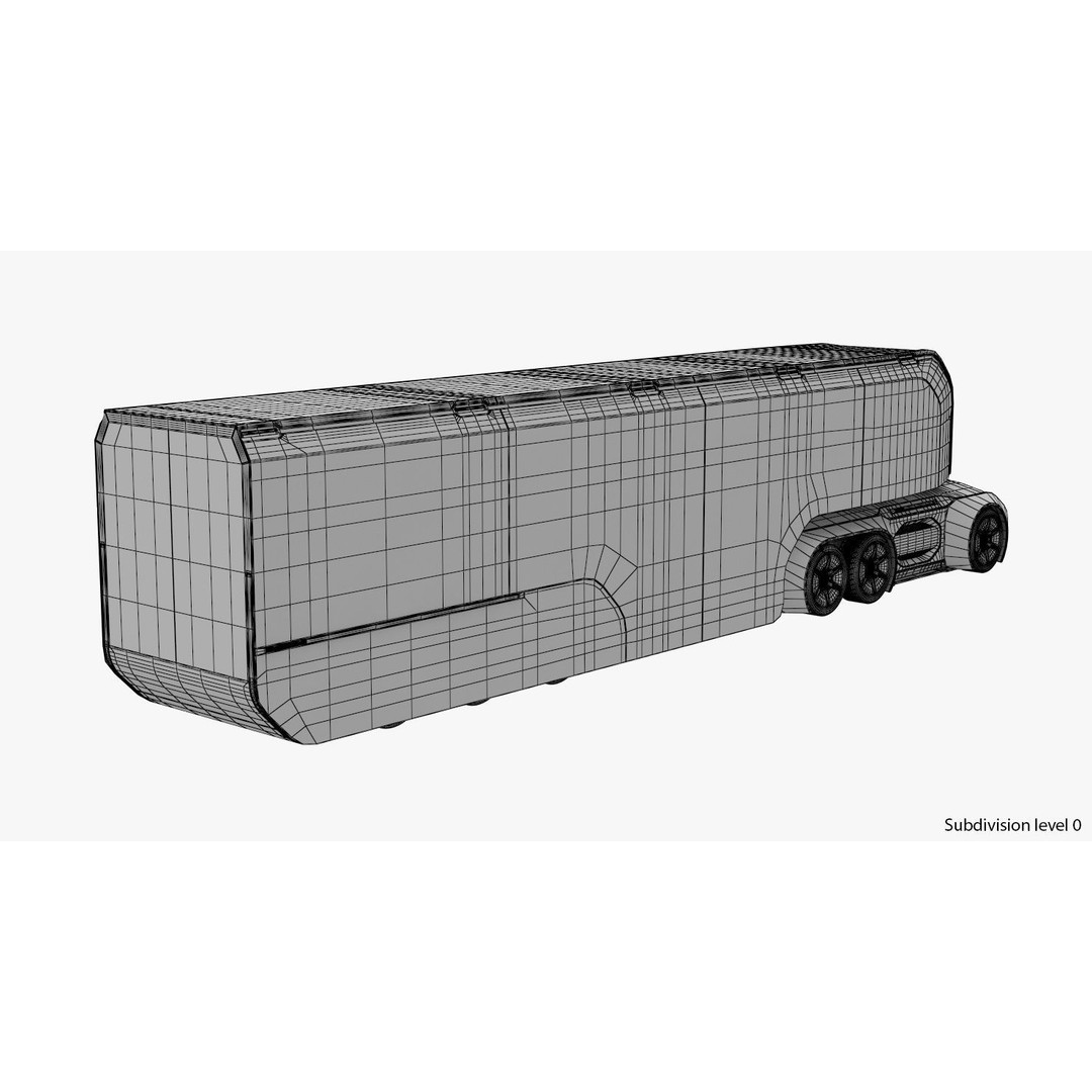 Self-Driving Truck 3D Model – High Poly Concept with PBR Textures - View 21