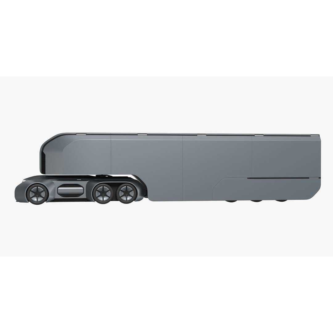 Self-Driving Truck 3D Model – High Poly Concept with PBR Textures - View 3
