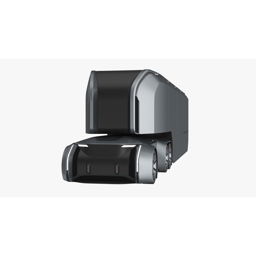 Self-Driving Truck 3D Model – High Poly Concept with PBR Textures - View 8