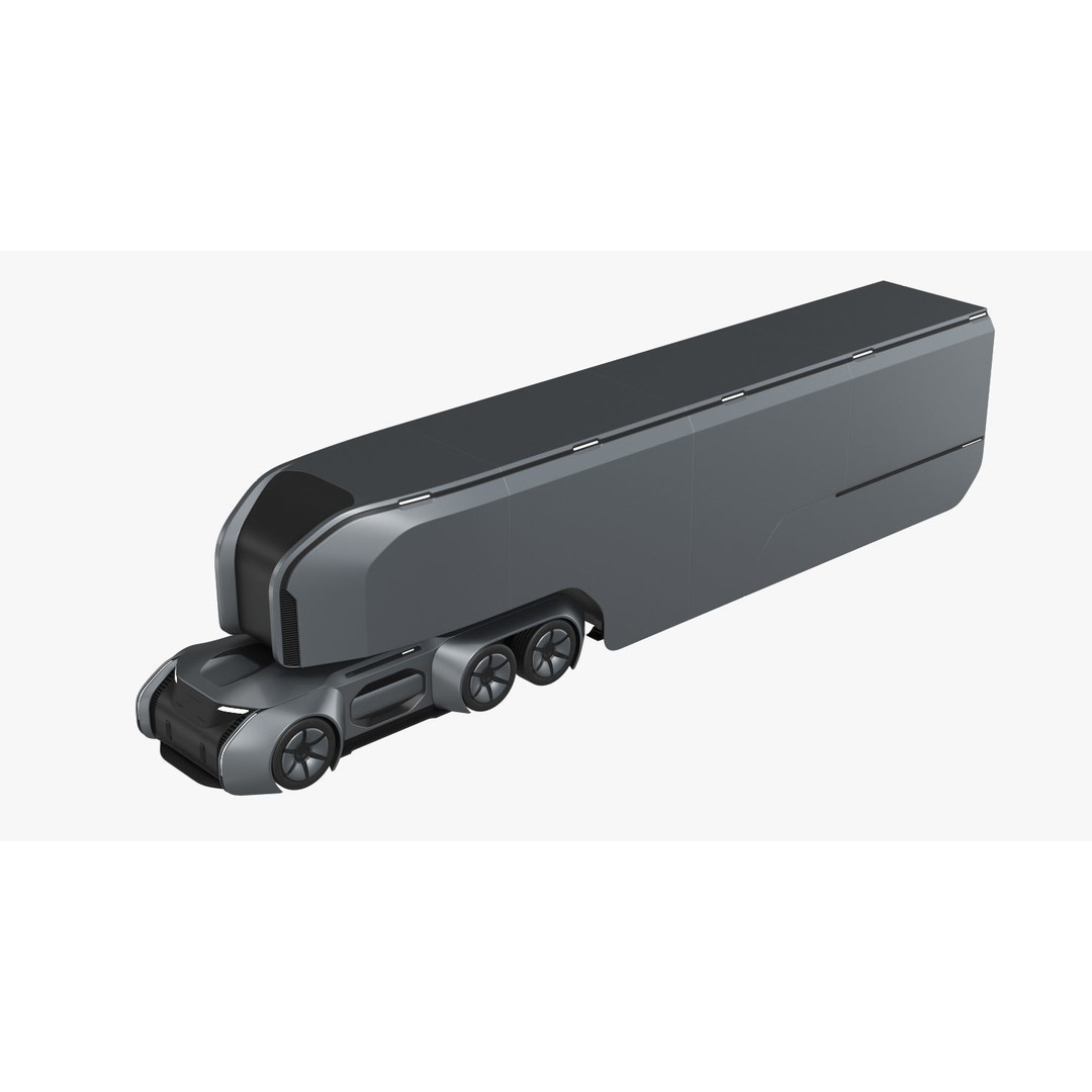 Self-Driving Truck 3D Model – High Poly Concept with PBR Textures - View 9