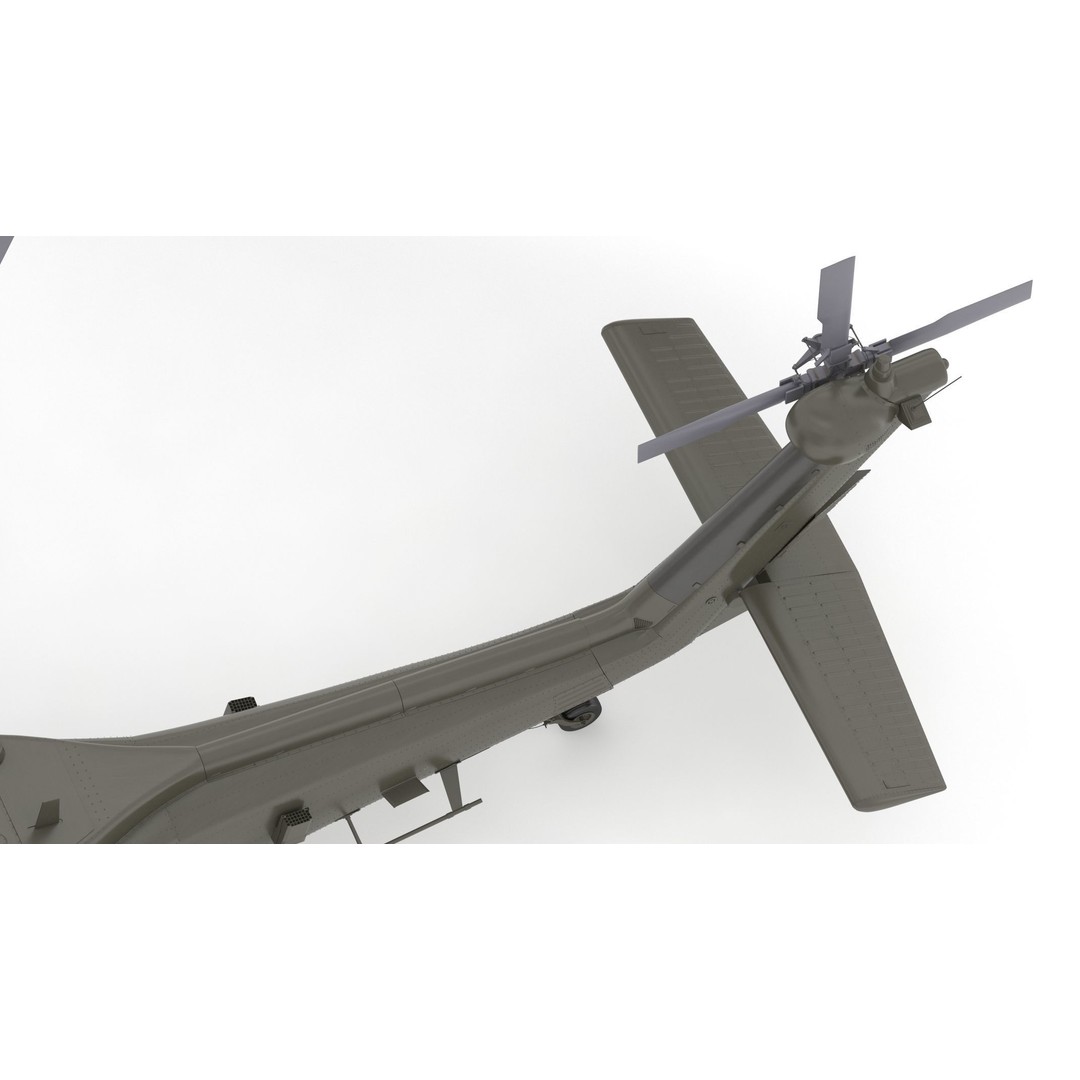 Sikorsky UH-60 Black Hawk 3D Model – Low Poly Military Helicopter, FBX/OBJ - View 20