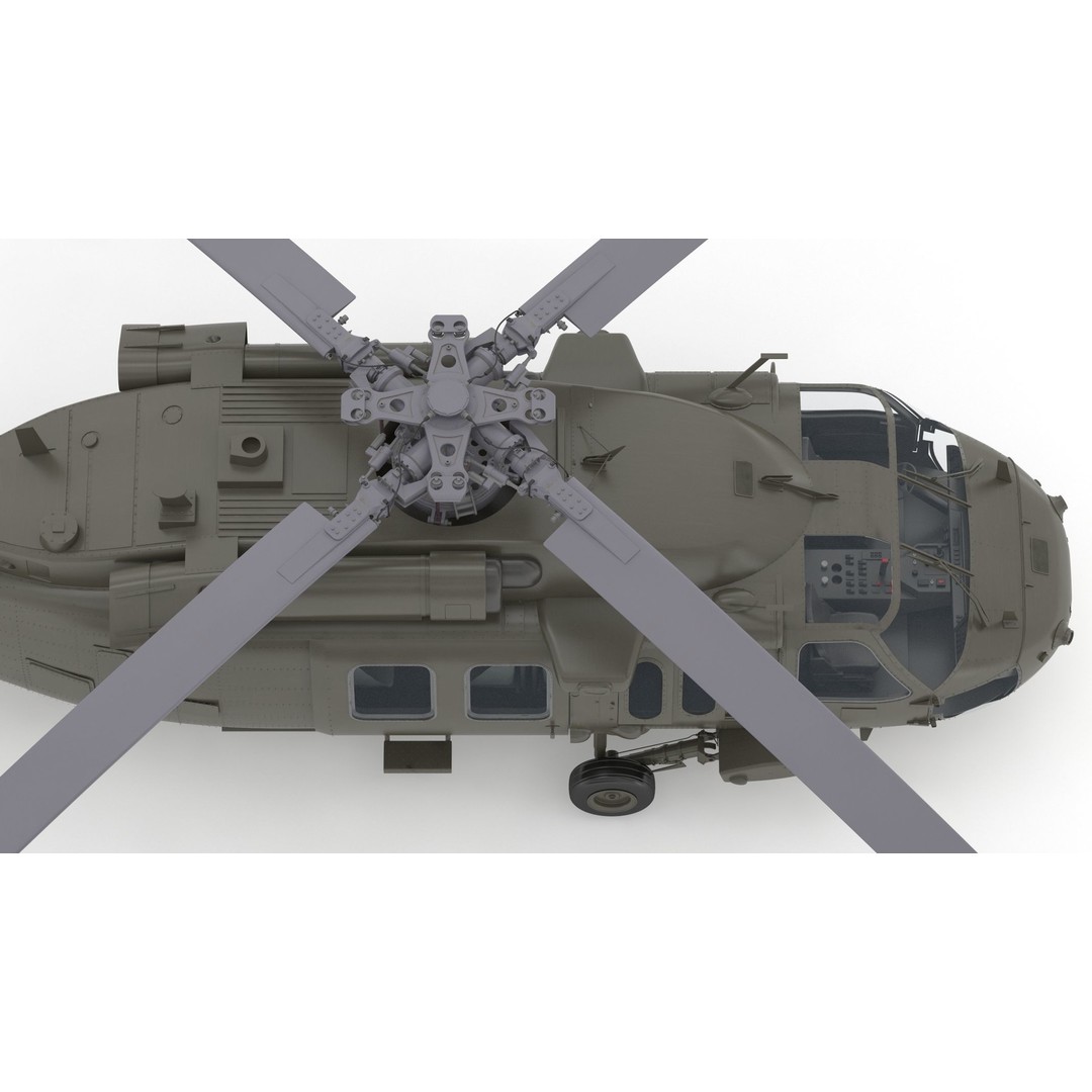 Sikorsky UH-60 Black Hawk 3D Model – Low Poly Military Helicopter, FBX/OBJ - View 21