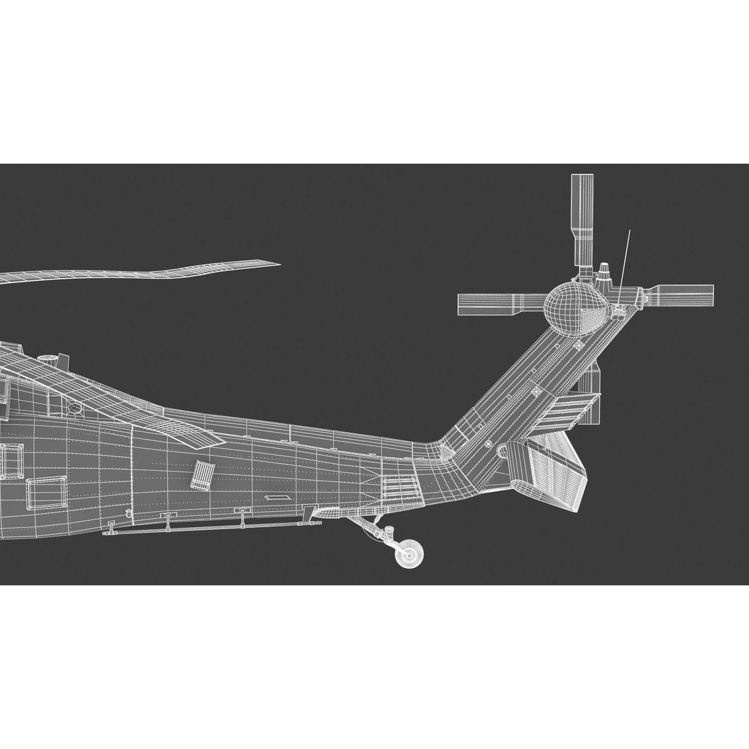 Sikorsky UH-60 Black Hawk 3D Model – Low Poly Military Helicopter, FBX/OBJ - View 35