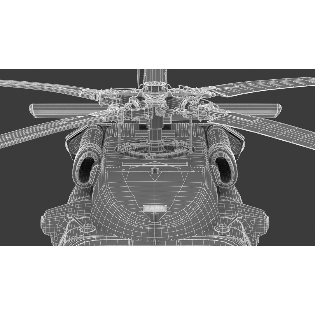 Sikorsky UH-60 Black Hawk 3D Model – Low Poly Military Helicopter, FBX/OBJ - View 37