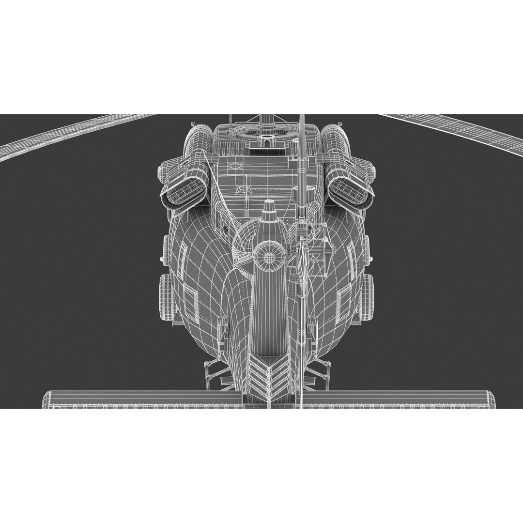Sikorsky UH-60 Black Hawk 3D Model – Low Poly Military Helicopter, FBX/OBJ - View 41