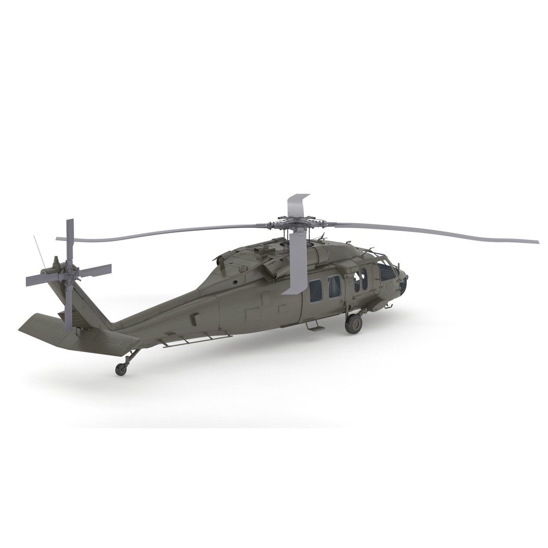 Sikorsky UH-60 Black Hawk 3D Model – Low Poly Military Helicopter, FBX/OBJ - View 7