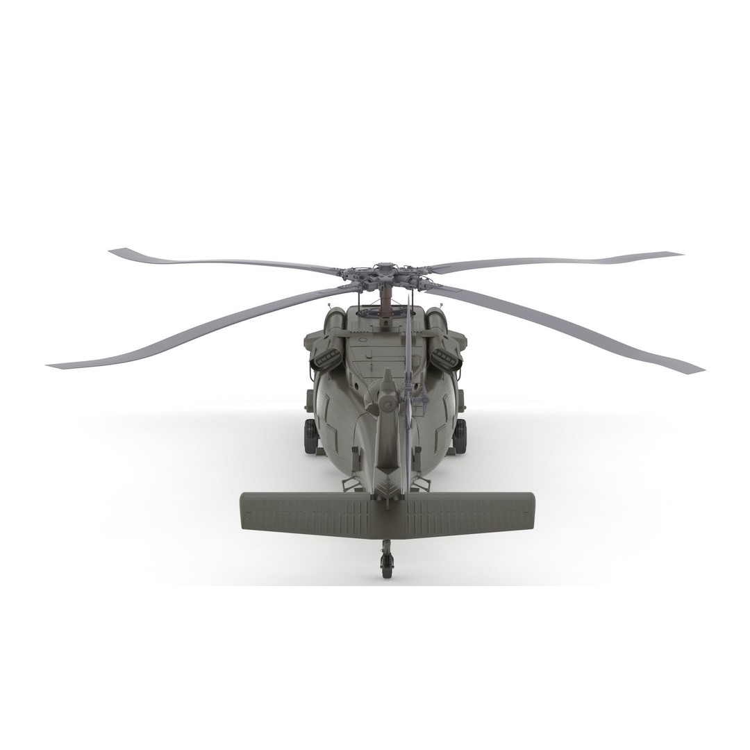 Sikorsky UH-60 Black Hawk 3D Model – Low Poly Military Helicopter, FBX/OBJ - View 8
