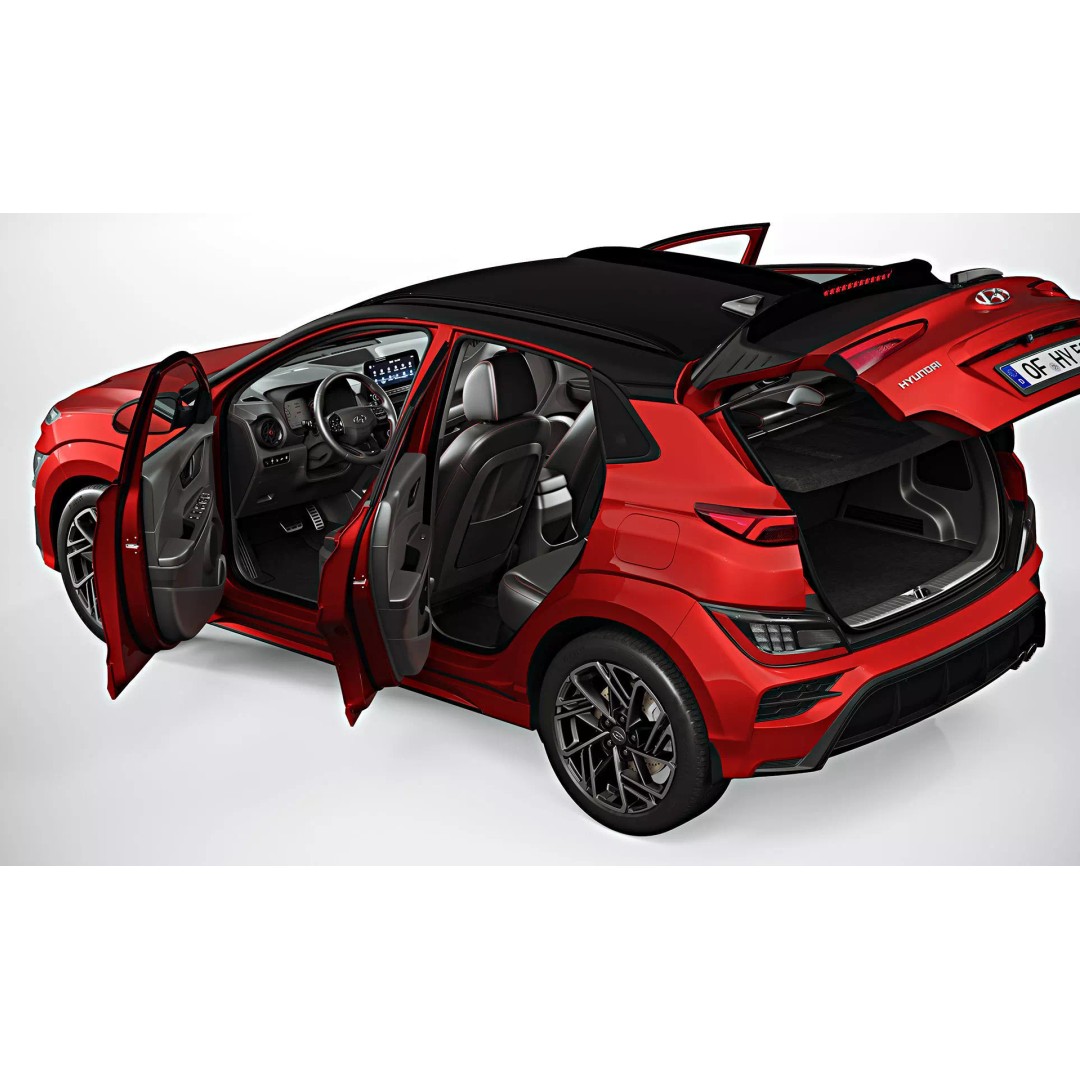 2021 Hyundai Kona N Line 3D Model – High Poly Game-Ready Asset, FBX, OBJ - View 10