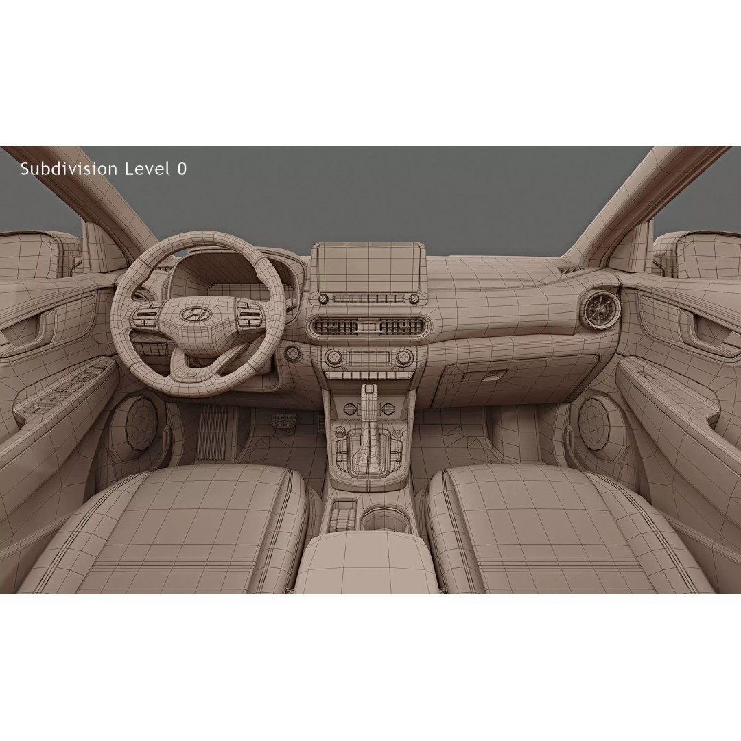 2021 Hyundai Kona N Line 3D Model – High Poly Game-Ready Asset, FBX, OBJ - View 19