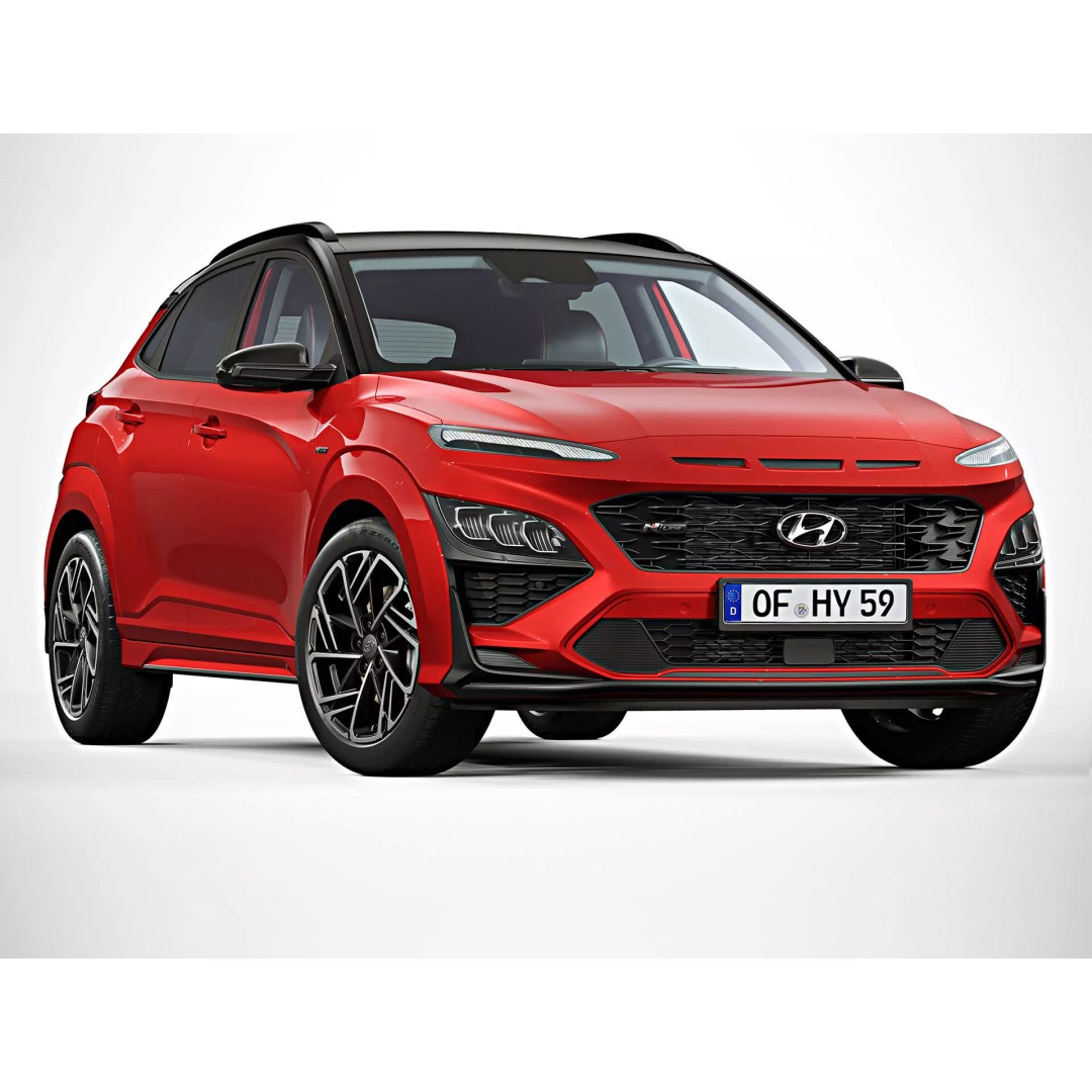 2021 Hyundai Kona N Line 3D Model – High Poly Game-Ready Asset, FBX, OBJ - View 2