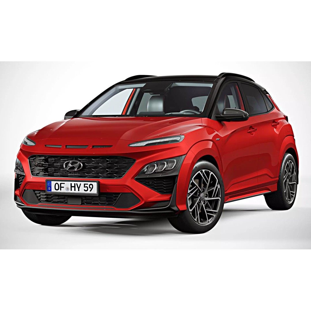 2021 Hyundai Kona N Line 3D Model – High Poly Game-Ready Asset, FBX, OBJ - View 5