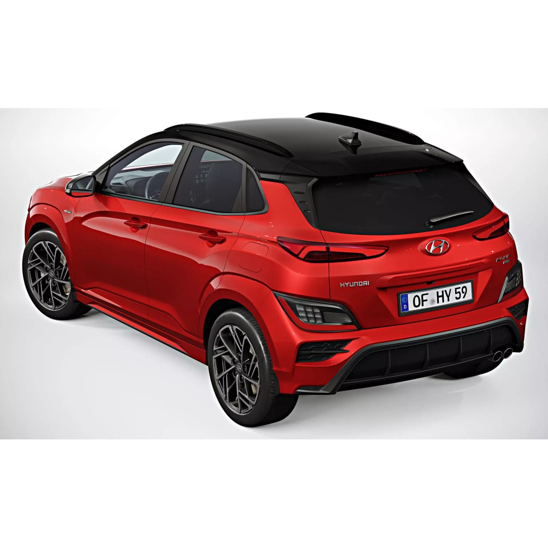 2021 Hyundai Kona N Line 3D Model – High Poly Game-Ready Asset, FBX, OBJ - View 6
