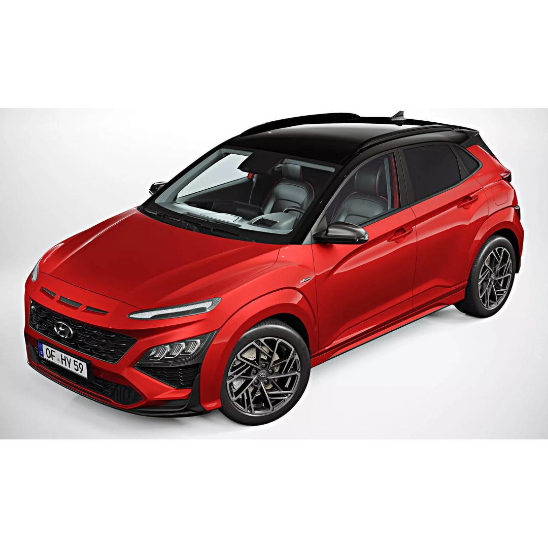 2021 Hyundai Kona N Line 3D Model – High Poly Game-Ready Asset, FBX, OBJ - View 7