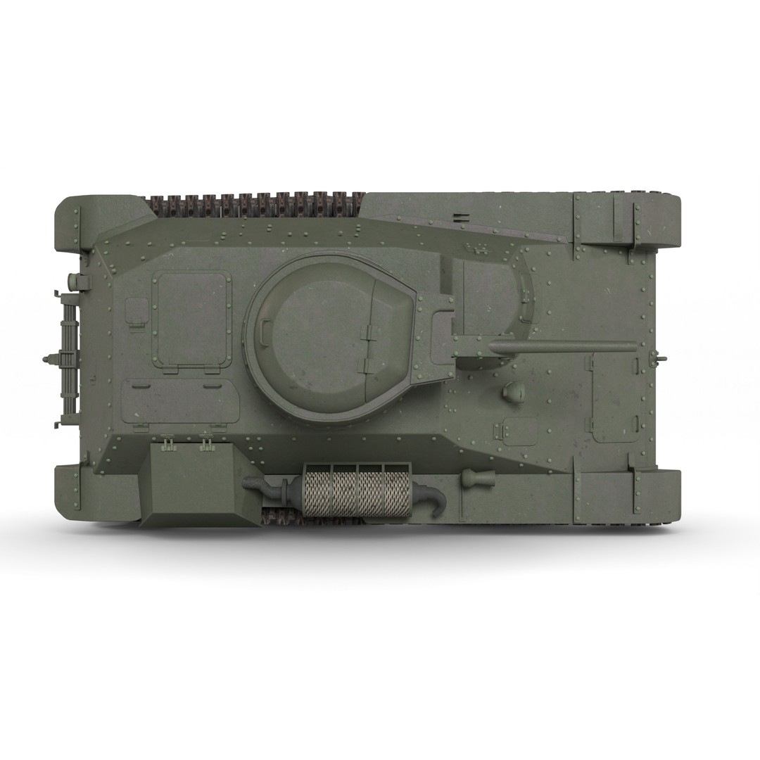 Type 95 Ha-Go Light Tank 3D Model – Game Ready, PBR Textures, FBX - View 19